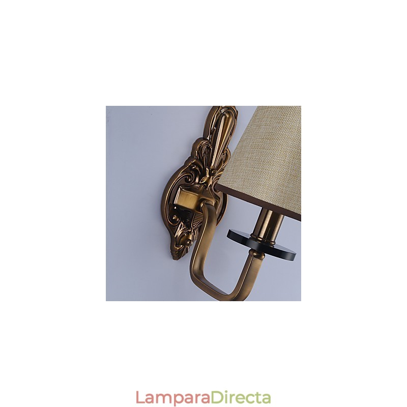 Apliques de pared con luz descendente, tradicionales, clásicos, galvanizados, con protección ocular