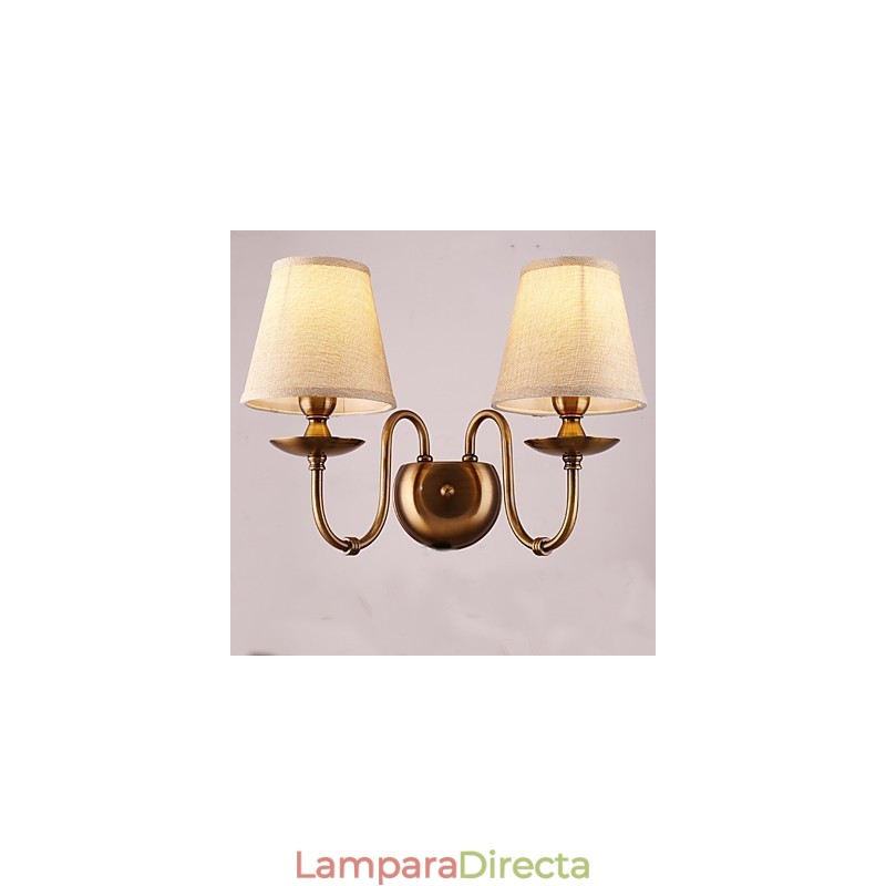 Apliques de pared con luz descendente, tradicionales, clásicos, galvanizados, con protección ocular.