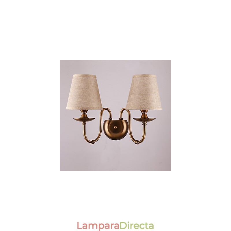 Apliques de pared con luz descendente, tradicionales, clásicos, galvanizados, con protección ocular.