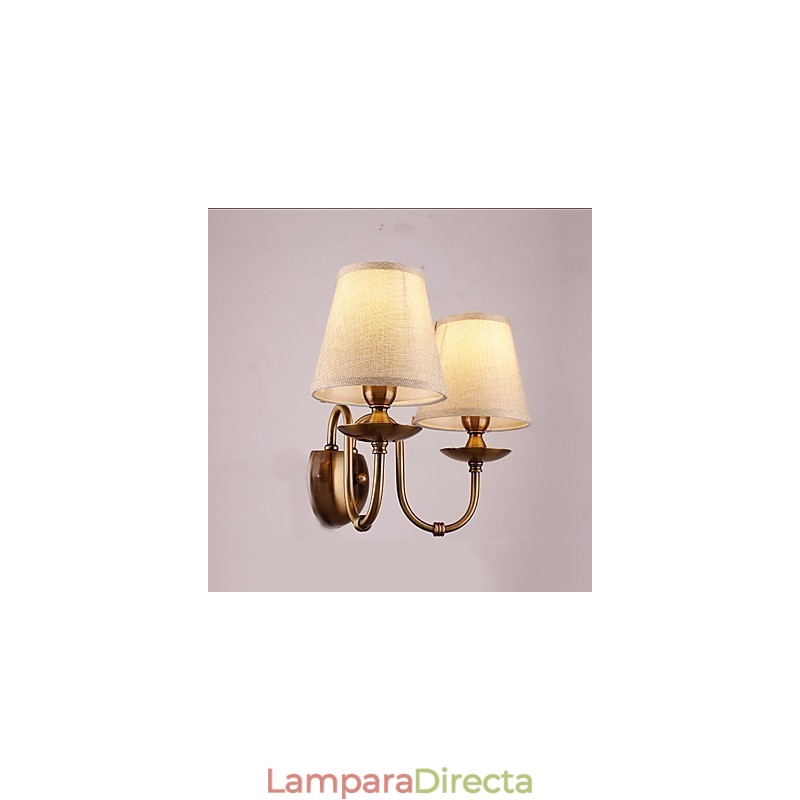 Apliques de pared con luz descendente, tradicionales, clásicos, galvanizados, con protección ocular.