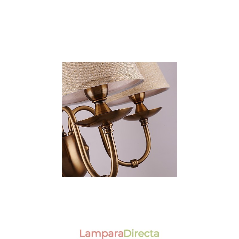 Apliques de pared con luz descendente, tradicionales, clásicos, galvanizados, con protección ocular.