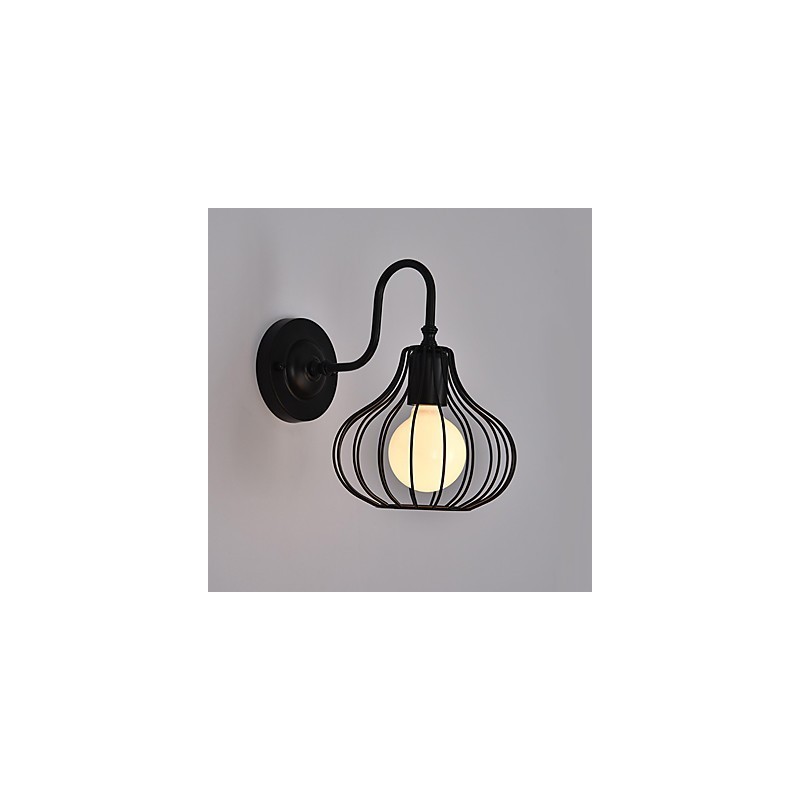 Aplique de pared con luz ambiental de estilo mini, con pintura rústica clásica MaxTraditional.