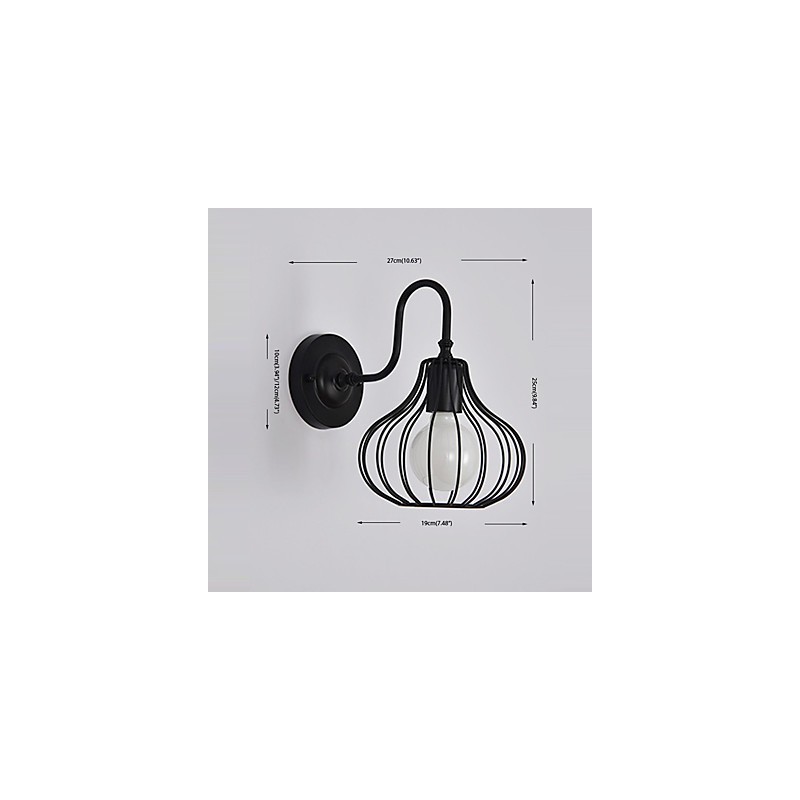 Aplique de pared con luz ambiental de estilo mini, con pintura rústica clásica MaxTraditional.