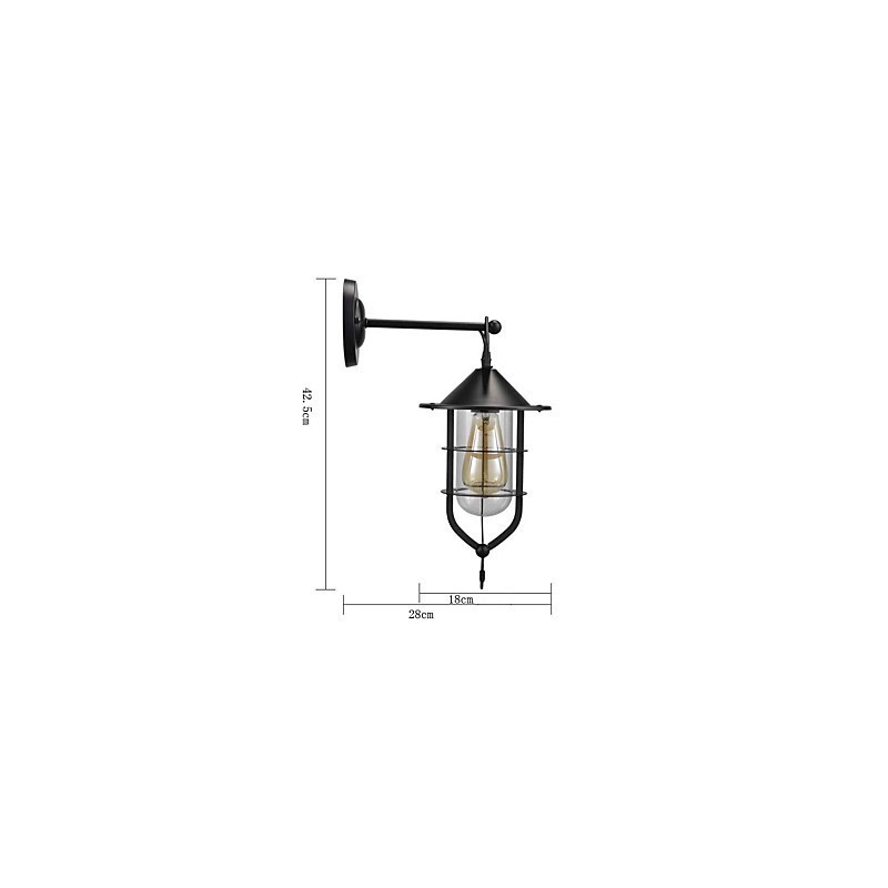 Lámpara de pared de estilo europeo para balcón, pasillo, exterior, retro, industrial, para bar, patio, escaleras, dormitorio, pared