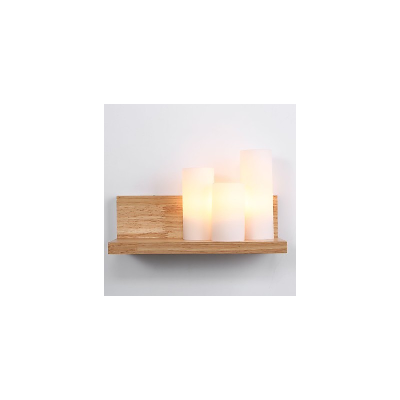 Apliques de madera 3 luces estilo campestre