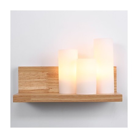 Apliques de madera 3 luces estilo campestre Apliques de madera 3 luces estilo campestre