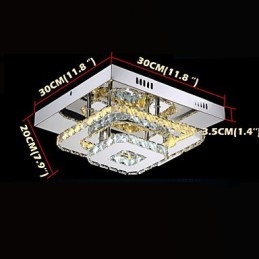 Lámparas de techo de cristal empotradas transparentes o ámbar K9 para interiores CE