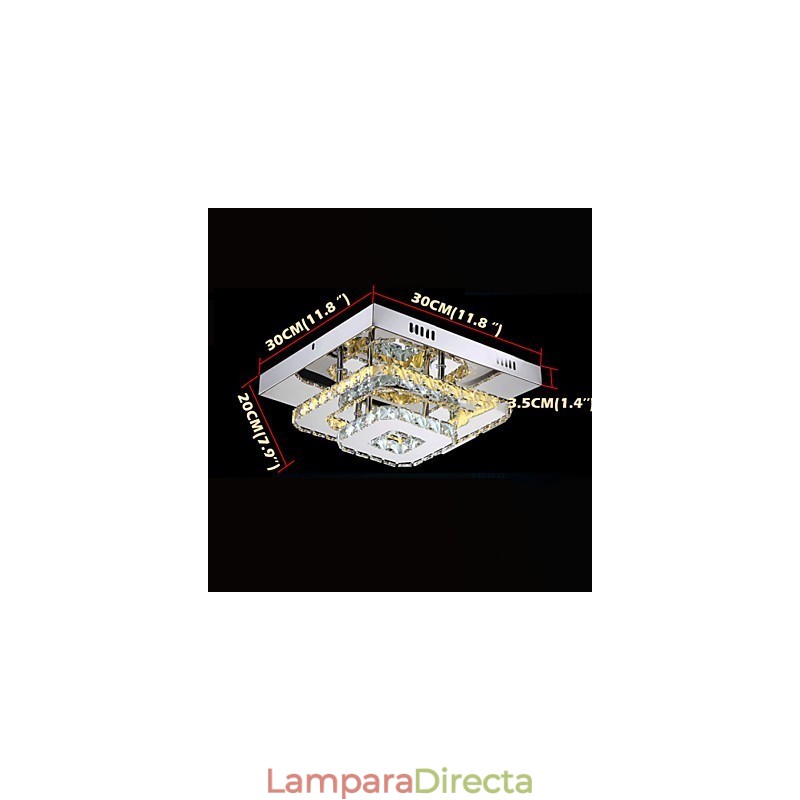 Lámparas de techo de cristal empotradas transparentes o ámbar K9 para interiores CE