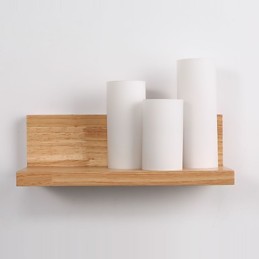Apliques de madera 3 luces estilo campestre