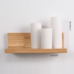 Apliques de madera 3 luces estilo campestre