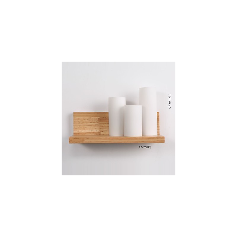 Apliques de madera 3 luces estilo campestre