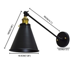 Lámpara de pared de hierro de una sola pared con pintura Buzz, lámpara de sable de luz negra tonta en la pared