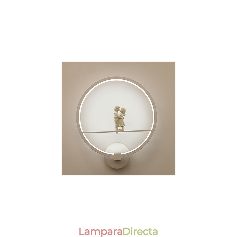 Apliques de pared con luz ambiental moderna y contemporánea integrada para estilo mini.