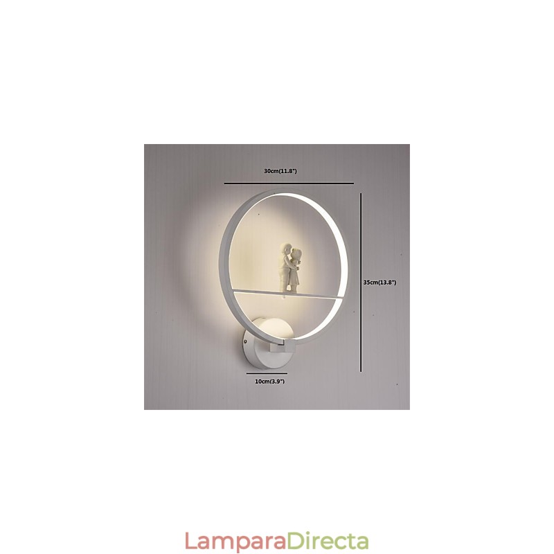 Apliques de pared con luz ambiental moderna y contemporánea integrada para estilo mini.