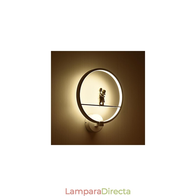 Apliques de pared con luz ambiental moderna y contemporánea integrada para estilo mini.