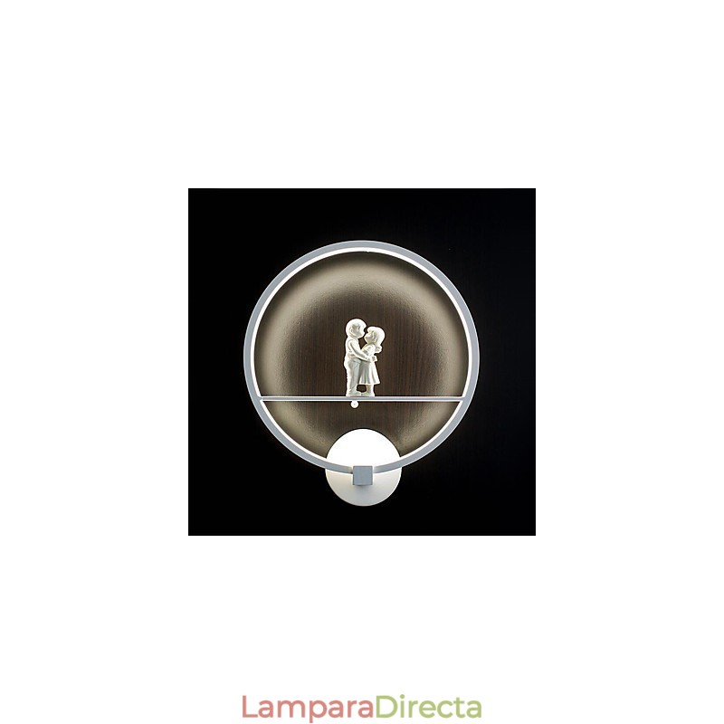 Apliques de pared con luz ambiental moderna y contemporánea integrada para estilo mini.
