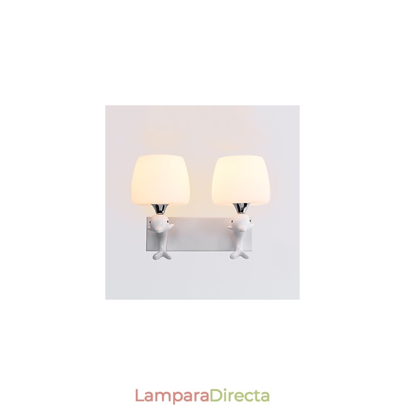 Apliques de pared con luz ambiental y protección ocular con pintura contemporánea moderna