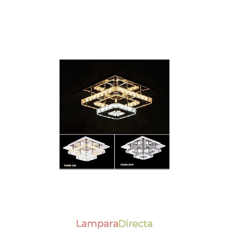 Lámparas de techo de cristal empotradas transparentes o ámbar K9 para interiores CE