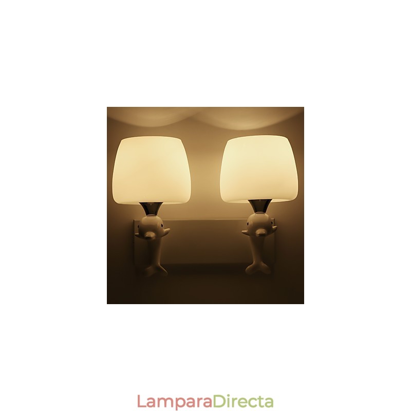 Apliques de pared con luz ambiental y protección ocular con pintura contemporánea moderna