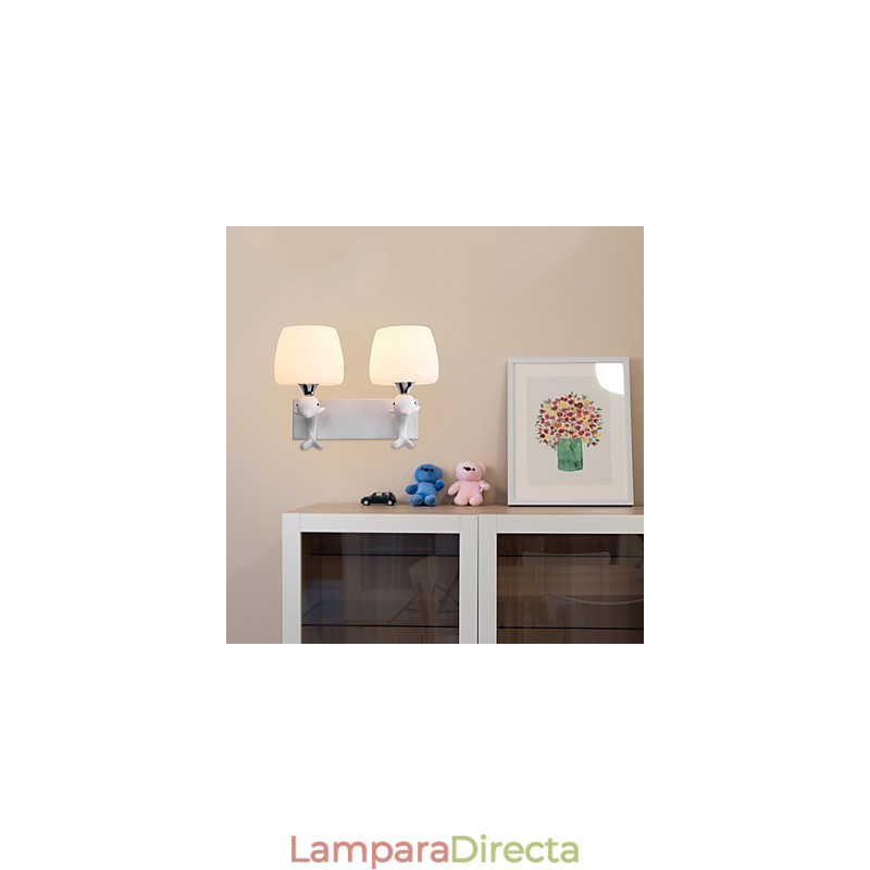 Apliques de pared con luz ambiental y protección ocular con pintura contemporánea moderna