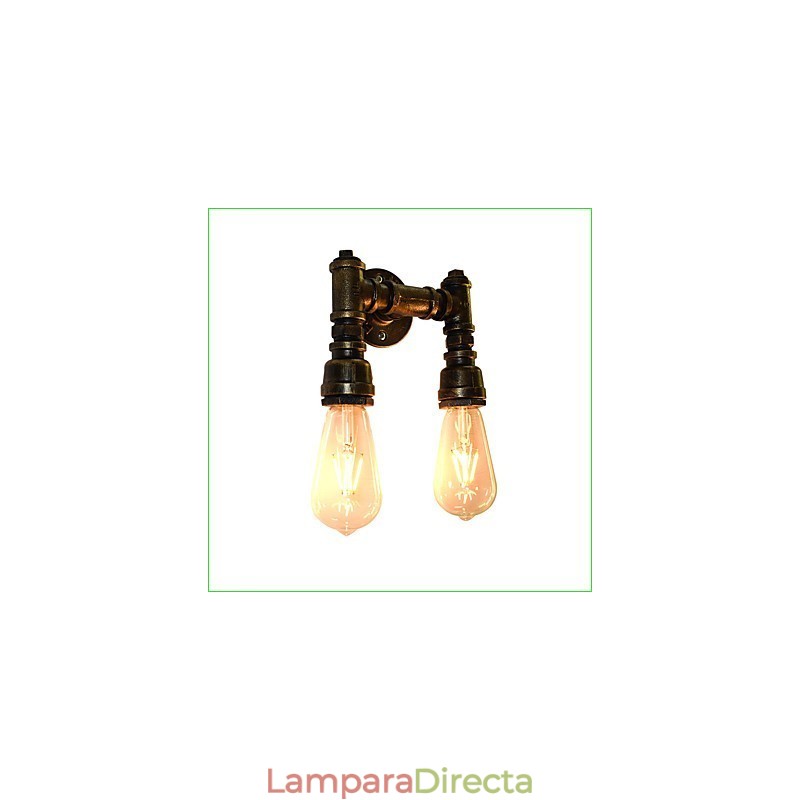Aplique de pared rústico tradicional clásico de latón antiguo para luz ambiental.