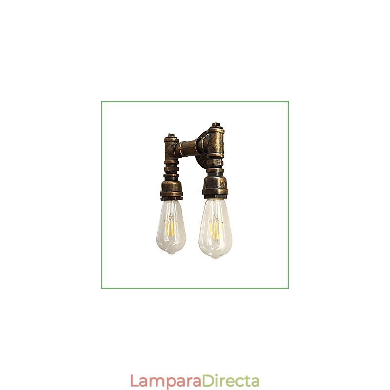 Aplique de pared rústico tradicional clásico de latón antiguo para luz ambiental.