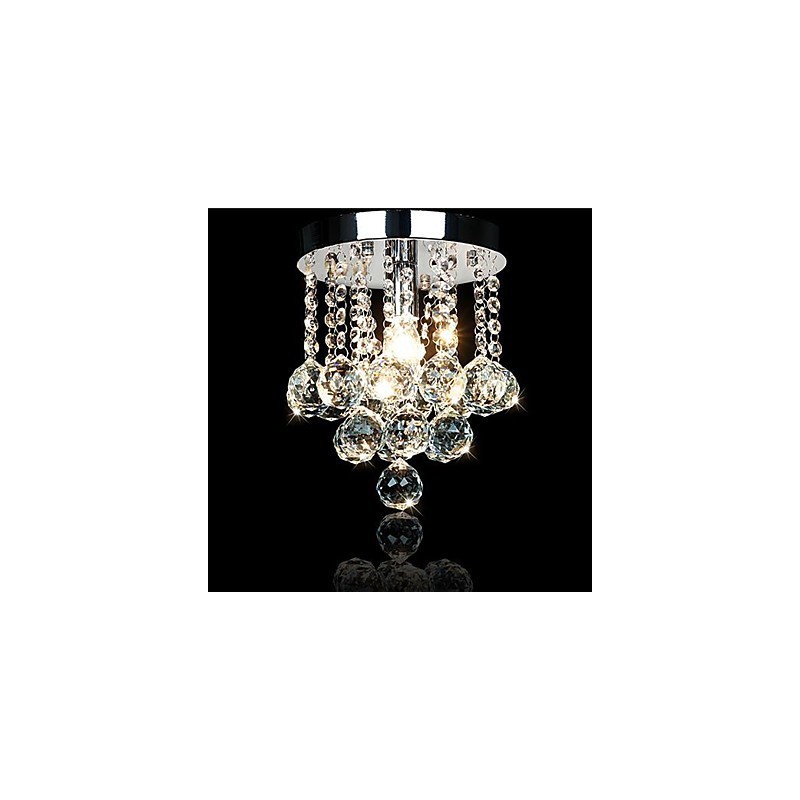 Lámpara colgante de cristal cromado, moderna, contemporánea, tradicional, clásica, campestre