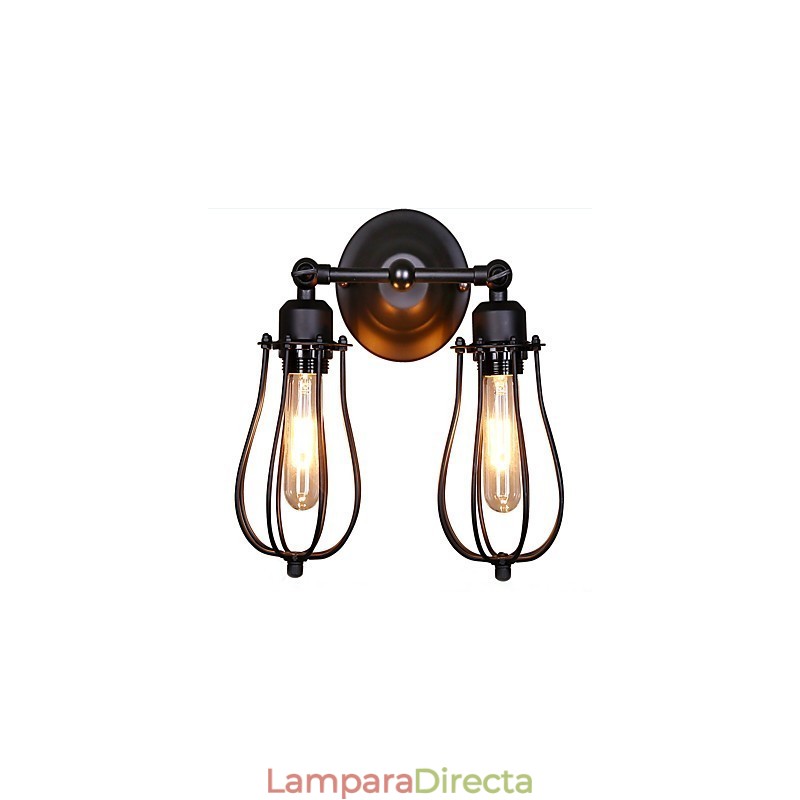Aplique de pared con luz ambiental de brazo oscilante, estilo rústico clásico tradicional, con pintura campestre.