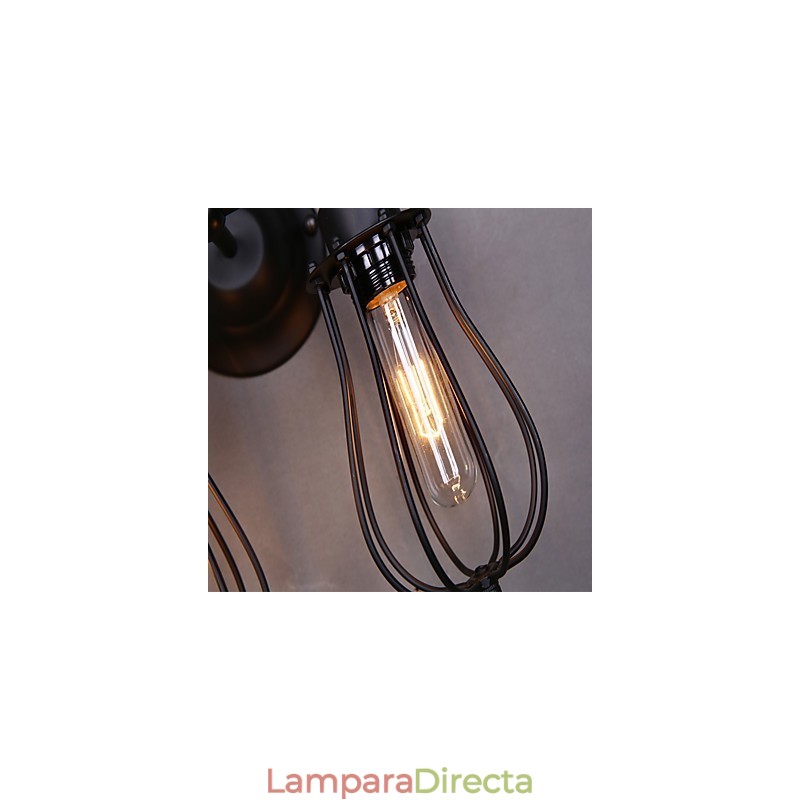 Aplique de pared con luz ambiental de brazo oscilante, estilo rústico clásico tradicional, con pintura campestre.