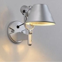 Apliques de pared con luz ambiental, modernos y contemporáneos, de plata, para proteger los ojos.