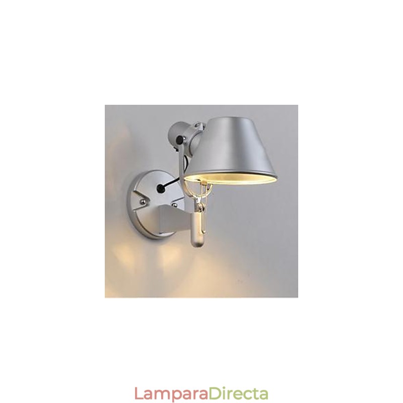 Apliques de pared con luz ambiental, modernos y contemporáneos, de plata, para proteger los ojos.