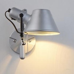 Apliques de pared con luz ambiental, modernos y contemporáneos, de plata, para proteger los ojos.