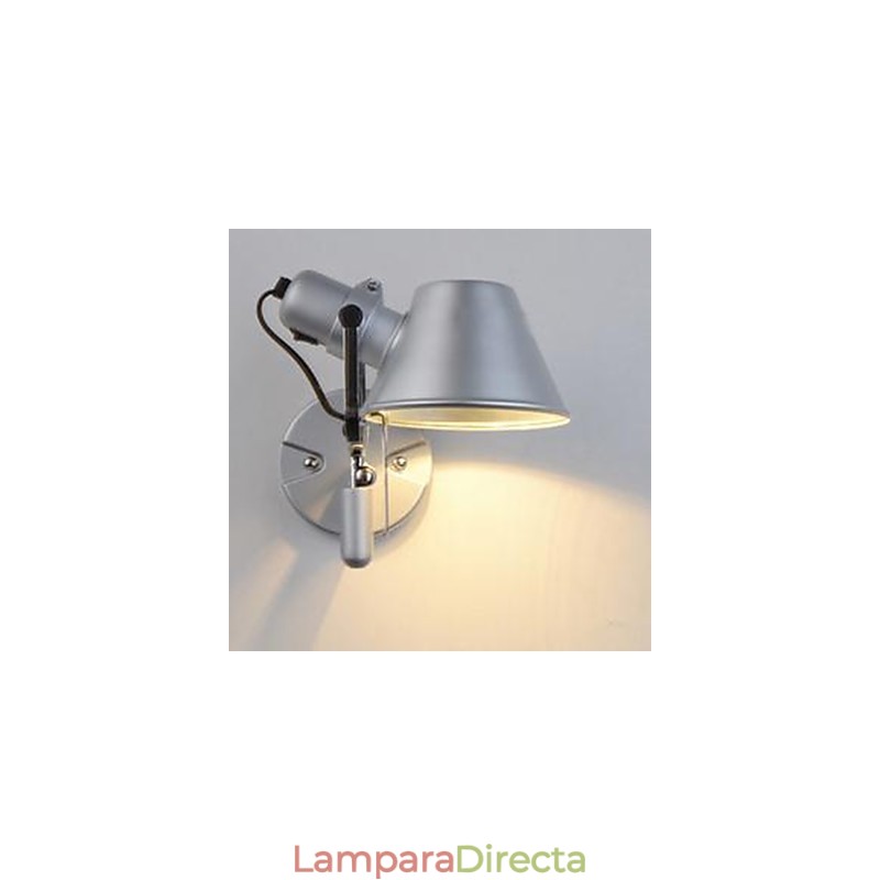 Apliques de pared con luz ambiental, modernos y contemporáneos, de plata, para proteger los ojos.