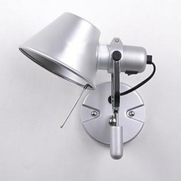 Apliques de pared con luz ambiental, modernos y contemporáneos, de plata, para proteger los ojos.
