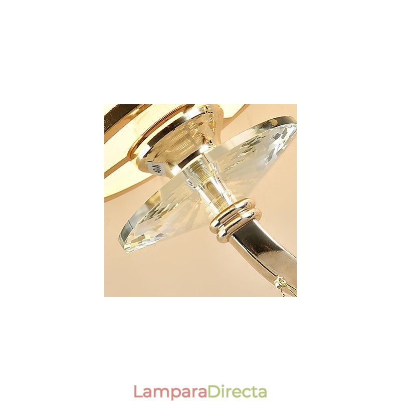 Apliques de pared con iluminación ambiental de cristal, modernos y contemporáneos, con acabado galvanizado.