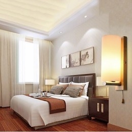 Apliques de pared con luz ambiental y protección ocular con pintura contemporánea moderna