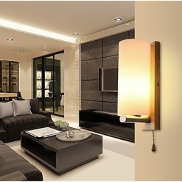 Apliques de pared con luz ambiental y protección ocular con pintura contemporánea moderna