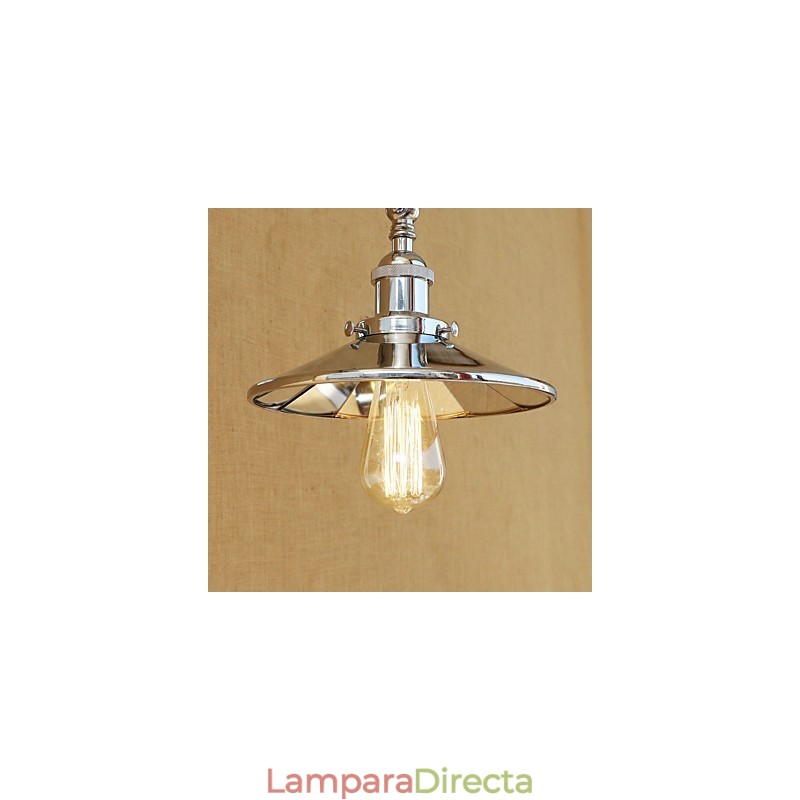 Lámpara de ambiente rústica estilo cabaña, estilo retro, galvanizada, con brazo oscilante estilo mini.
