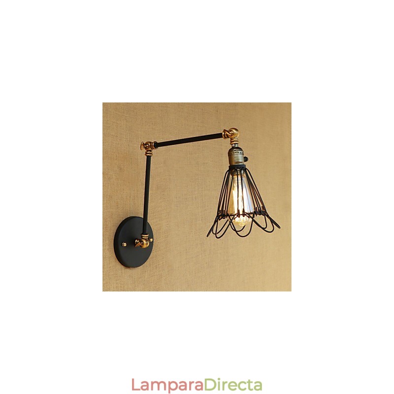 Lámpara de techo con luz ambiental de brazo oscilante estilo mini estilo cabaña rústica estilo retro