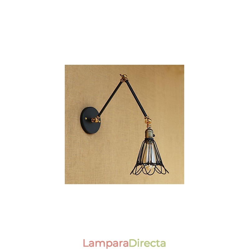 Lámpara de techo con luz ambiental de brazo oscilante estilo mini estilo cabaña rústica estilo retro
