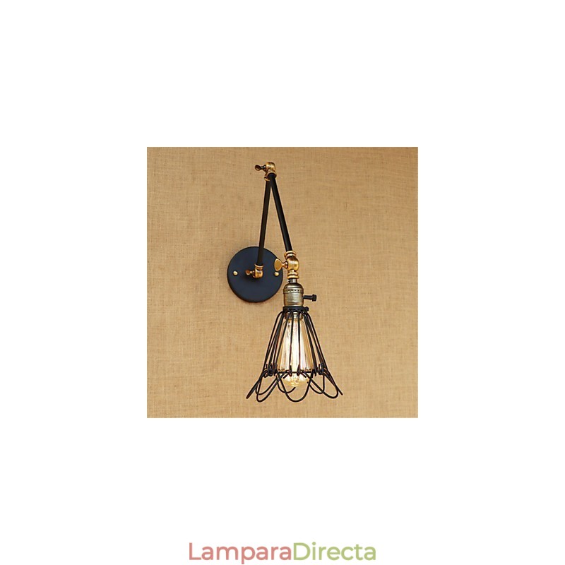 Lámpara de techo con luz ambiental de brazo oscilante estilo mini estilo cabaña rústica estilo retro