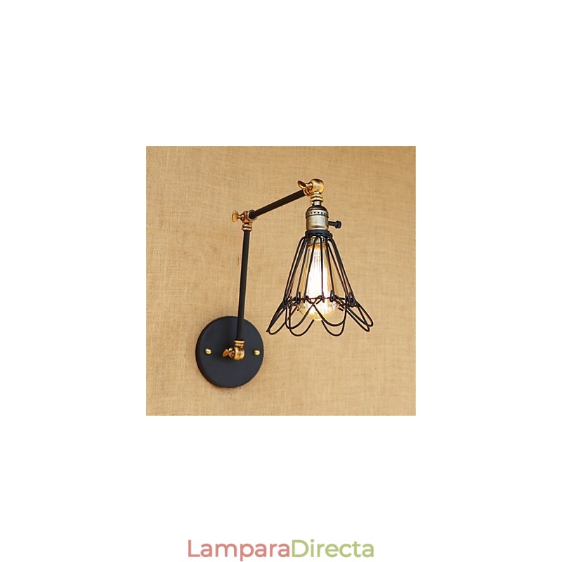 Lámpara de techo con luz ambiental de brazo oscilante estilo mini estilo cabaña rústica estilo retro