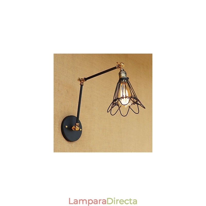 Lámpara de techo con luz ambiental de brazo oscilante estilo mini estilo cabaña rústica estilo retro