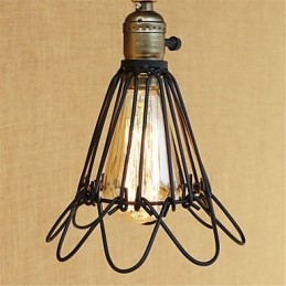 Lámpara de techo con luz ambiental de brazo oscilante estilo mini estilo cabaña rústica estilo retro