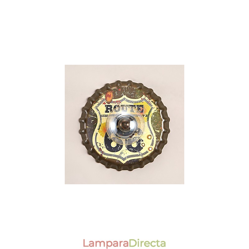 Aplique de pared con luz ambiental de estilo mini, con pintura rústica clásica tradicional de estilo campestre.