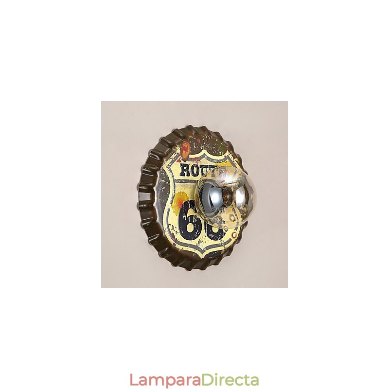 Aplique de pared con luz ambiental de estilo mini, con pintura rústica clásica tradicional de estilo campestre.