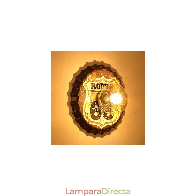 Aplique de pared con luz ambiental de estilo mini, con pintura rústica clásica tradicional de estilo campestre.