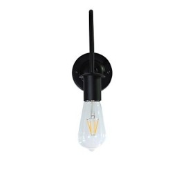 Apliques de pared Lámpara de pared de hierro Lámpara de pared con sable de luz negro tonto en la pared
