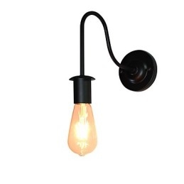 Apliques de pared Lámpara de pared de hierro Lámpara de pared con sable de luz negro tonto en la pared