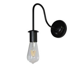 Apliques de pared Lámpara de pared de hierro Lámpara de pared con sable de luz negro tonto en la pared